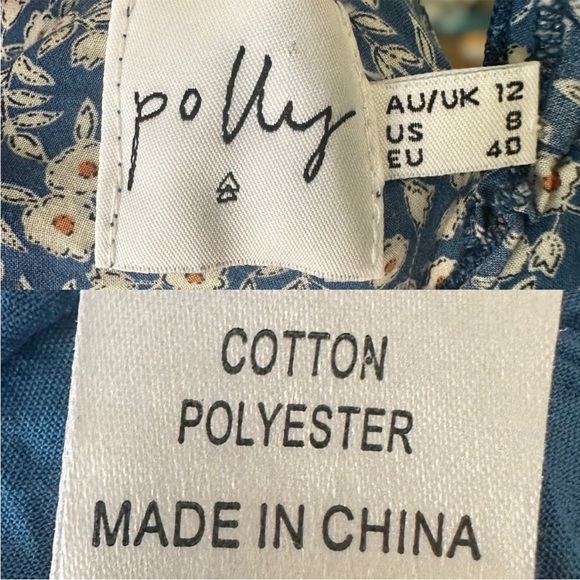 Princess Polly Thunderclouds Playsuit Romper Size 8 Blue Floral Print - Picture 10 of 15